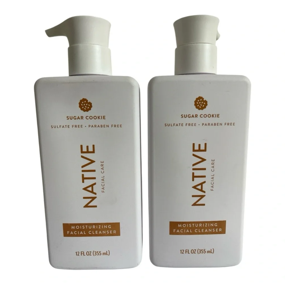Native Moisturizing Facial Cleanser Sugar Cookie 12 fl oz Two Pack New